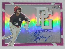 2021 LEAF PERFECT GAME LUKE HEYMAN AUTO PINK REFRACTOR 6/6