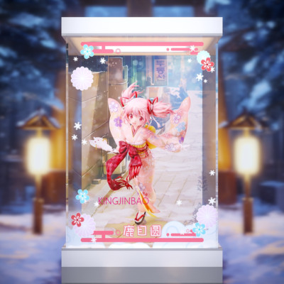 Dustproof Display Light Case Fit F:NEX Kaname Madoka kimono Ver 1/7 PVC Figure