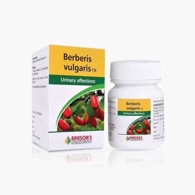 Bakson Homeopathic Berberis Vulgaris 1X (50 Tablets) for Urinary Health