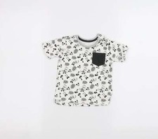 George Baby White Cotton Blend T-Shirt Size 6-9 Months