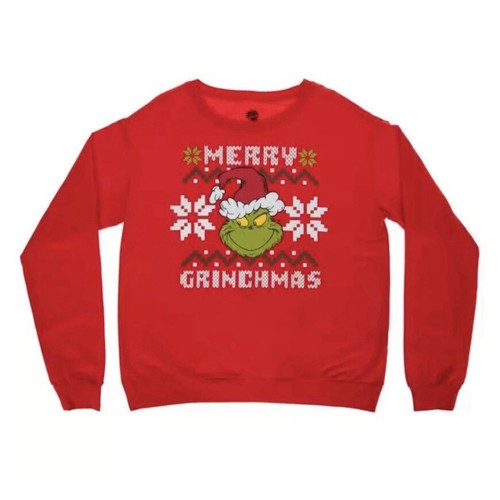 Grinch Christmas Sweater Sweatshirt Ugly Sweater Adult Unisex Size Medium M NEW