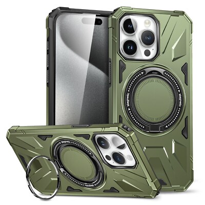 For iPhone 16 Plus 14 Pro Max 13 15 Magnetic Heavy Duty Shockproof Phone Case