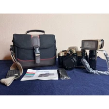 VTG Canon Camera-MTX 35mm Film Camera Focus-Free Optical Lens, Flash, Bag **READ