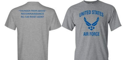 RC-135 RIVET JOINT* RECONNAISSANCE**2-SIDED SHIRT*VINYL*OFFICIALLY LICENSED