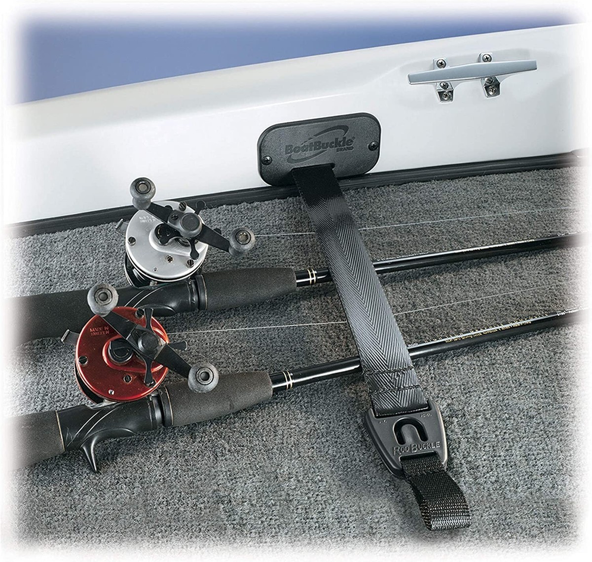 BoatBuckle F14200 Gunwale/Deck Mount Retractable Rod Tie-Down