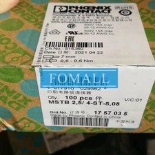 100Pcs/Box For PHOENIX CONTACT PCB plug-in connector MSTB 2,5/ 4-ST-5,08 1757035