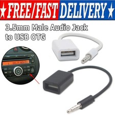 3.5mm Male Audio AUX Jack to USB 2.0 Type A Female OTG Converter Adapter Cable