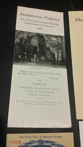 1950s Virginia Tourist Pamphlets / Brochures Williamsburg, Jamestown, Alexandria - Picture 4 of 9