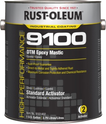 Rust-Oleum High Performance 9100 DTM Epoxy Mastic, 2-Gallon Kit