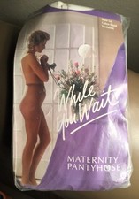 3 Pair of NEW Maternity Pantyhose: White Size A -- 'While You Wait' Brand