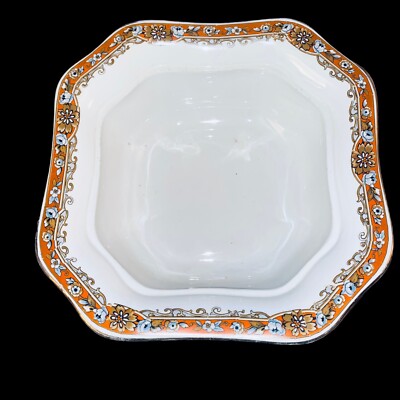 Vintage Losol Ware Keeling & Co Burslem quadratische Servierschale nur Terrine Sockel