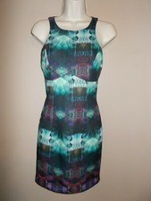 Charles Jade Womens Size S Bodycon Dress Sleeveless Open Back Geometric