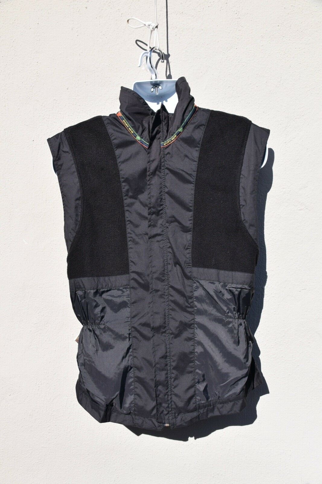 Rare SUNICE Golf Vest 90s Retro S Black Gem
