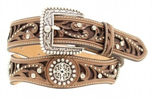 ariat crystal belt