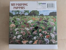 101 POOPING PUPPIES 1000 PIECE JIGSAW PUZZLE DOGS  FUNNY GAG GIFT FUNWARES