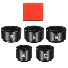 5 Pcs 38 Drive Low Profile Oil Filter Socket Set Metric Size Oil Filter Tool