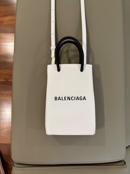 Balenciaga Shopping tote bag xs Lambskin calfskin white crossbody