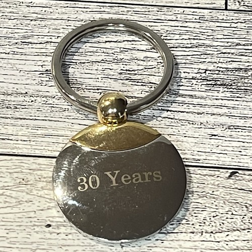 Vintage VTG Colgate-Palmolive 30 Years Keychain Silver Gold Tone Heavy - Picture 2 of 3
