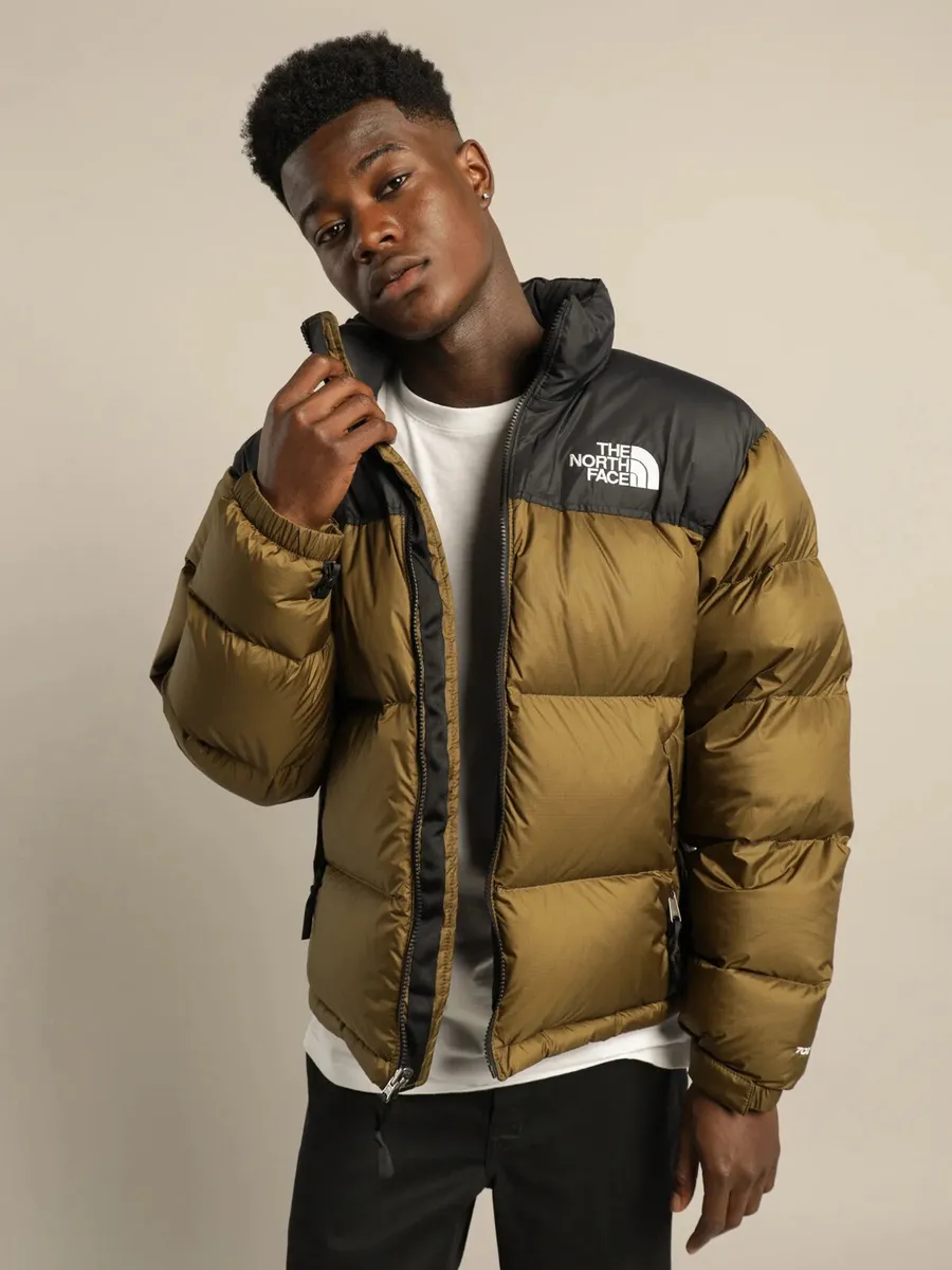 THE NORTH FACE Mens 1996 Retro Nuptse 700 Down Jacket - All Sizes -  Olive/Black.