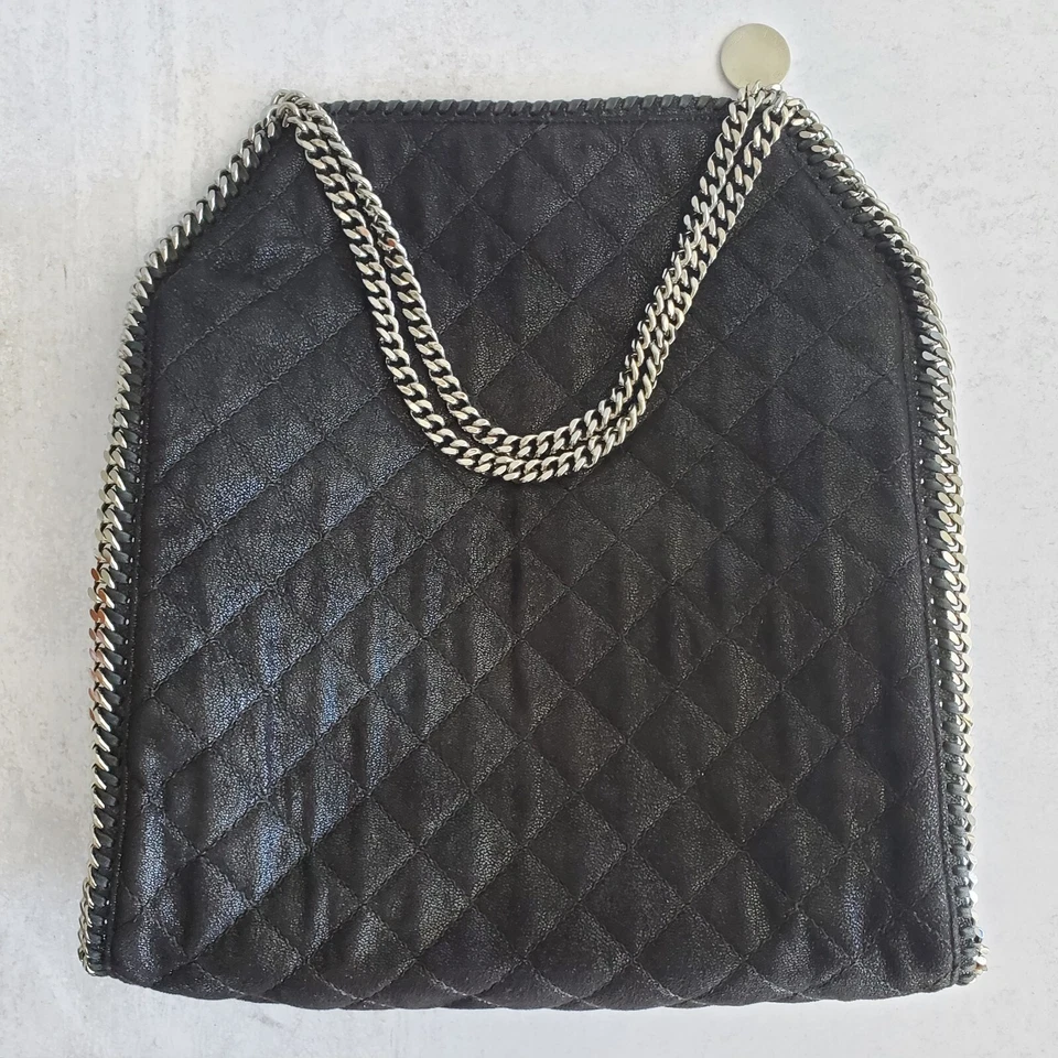 STELLA MCCARTNEY Falabella большой большой стеганая сумка с короткими ручками Дамская сумка черный - Изображение 4 из 4