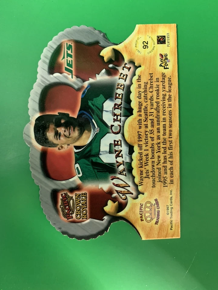 1997 Pacific Crown Royale Wayne Chrebet New York Jets #92 - Image 2 of 2