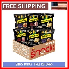 40-Count Whole Grain Popcorn Variety Pack - White Cheddar, Kettle, and Butter