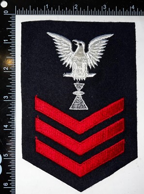 USN US Navy Photographer’s Mate 1st Class Rate BLUE WOOL Patch | eBay