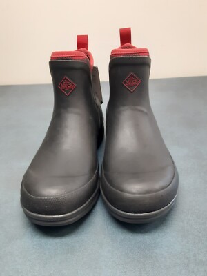 Women's Muck Waterproof Ankle Boot OAW6PLD/ Black/Buffalo Plaid/ Size 10 W - NEW