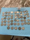 Silver Barber Dimes Circulated Various Dates Roll Of 50 Barber Dimes