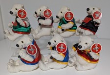Vintage Coca Cola Polar Bear Beanies 1999 Plush NASCAR Lot