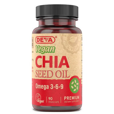 2 X Deva Vegan Chia Seed Oil -- 90 Vegan Capsules