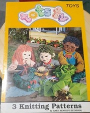 Vtg Tots TV Knitting Patterns Gary Kennedy Intarsia Tilly Tom Tiny Dolls Toys