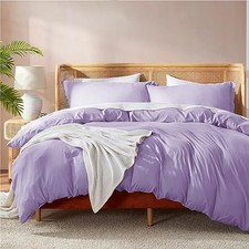 Twin Duvet Cover Set - Twin/Twin XL 68" x 90" - Button Closure 30 - Lavender