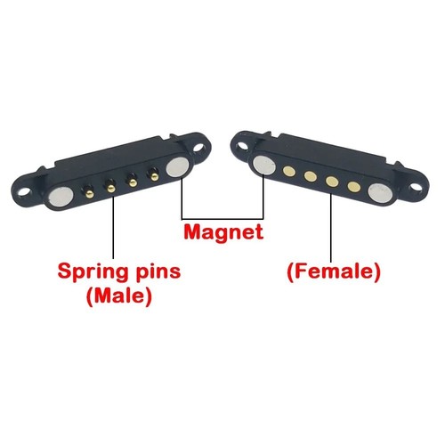 Wasserdicht DC-magnetischer Pogo-Pin-Steck verbinder Feder geladene Steckdose - Picture 5 of 19