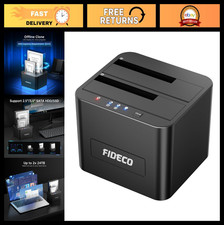 External Hard Drive Docking Station for 2.5" 3.5" SATA HDD/SSD, USB 3.0, Dual