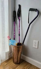 Vtg Mid-Century Heavy Solid Copper Umbrella Stand/Walking Stick Plant 2+ Pounds 