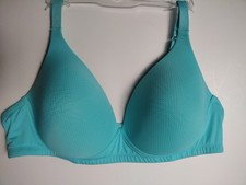 Warner's Breathe Freely Wire Free Contour Bra 40B AQUA Mesh Molded Cups 5941A
