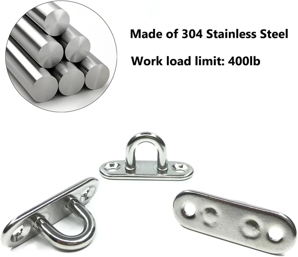 12件装不锈钢垫眼板U钩1.8英寸环钩吊钩Sc — 第 4/4 张图片
