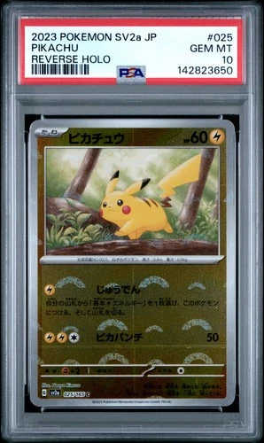 2023 POKEMON JAPANESE SV2A-POKEMON 151 REVERSE HOLO #025 PIKACHU PSA 10