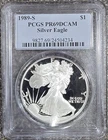 1989-S Proof 1 oz American Silver Eagle PCGS PR69 DCAM 30th Anniversary