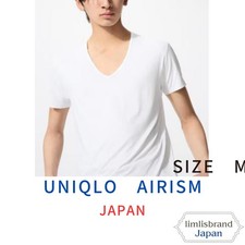 UNIQLO AIRism Men's Deodorant Mesh V neck T shirt Size: M from JAPAN