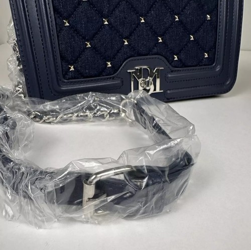 Badgley Mischka Quilted Denim Crossbody Navy Bag NWT (MSRP: $159) - Picture 5 of 12