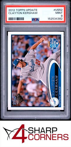 2012 TOPPS UPDATE #US52 CLAYTON KERSHAW DODGERS PSA 9