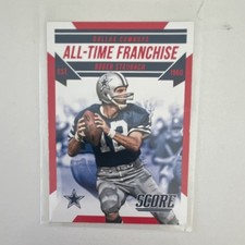 Panini Score Roger Staubach Dallas Cowboys All-Time Franchise #8 Football Card