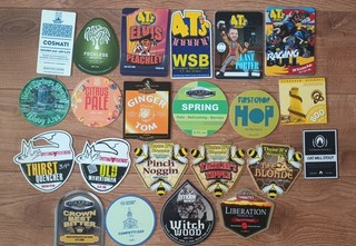 22 Assorted Pump Clip Fronts from North West England.