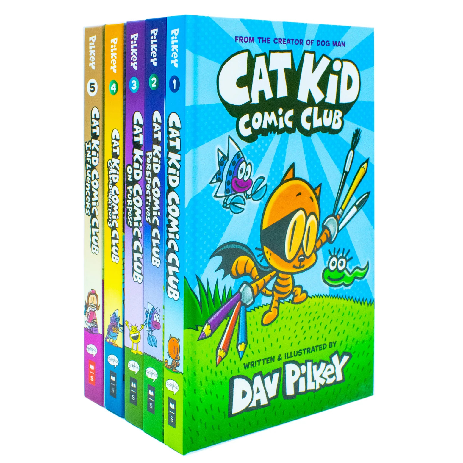 Dav Pilkey Cat Kid Comic Club Series 1 - 5 Books Collection Set Influencers - Image 5