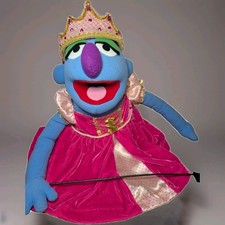 Disney MUPPETS FAO Schwartz Whatnot Workshop Blue Brunette Hand Puppet