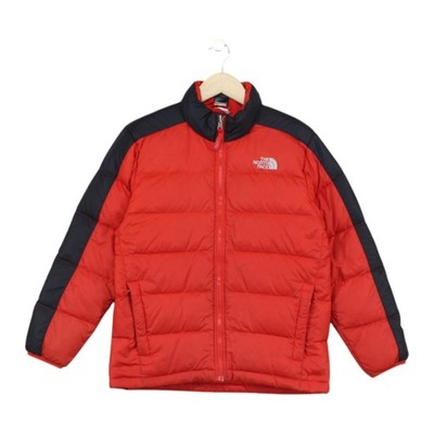 North Face 550 Daunen Puffer Jacke Jungen Gr. L rot Full Zip