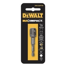  DEWALT 1/4in Hex to 1/2"D Impact Adaptor Converts Drill To Impact Gun DT7512