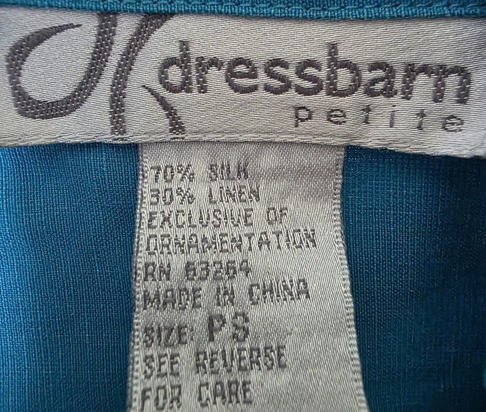 Camisa Top Blusa Dressbarn Mujer Talla PS Pequeña Pequeña Botones Seda Lino Foto 2 de 4